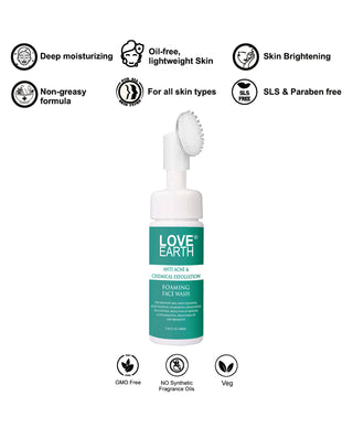 Love Earth Anti-Acne & Chemical Exfoliation Foaming Face Wash White 100 ml