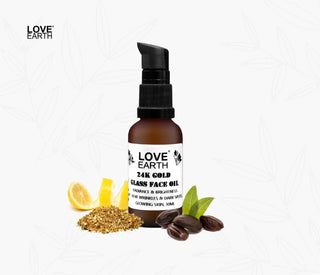 Love Earth 24K Gold Glass Face Oil With Pure Essential Oils