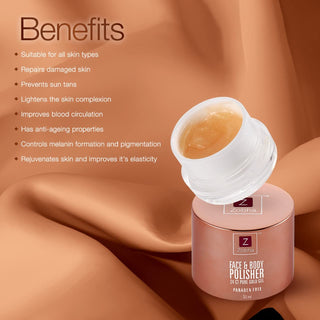 Zobha® Face & Body Polisher 24CT Gold Facial Gel 50ml