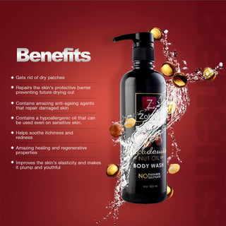 Zobha Macadamia Body Wash For Women And Men, 500 ml