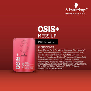Schwarzkopf Professional OSIS+ Mess Up Matte Paste For Matte & Texturized Styles