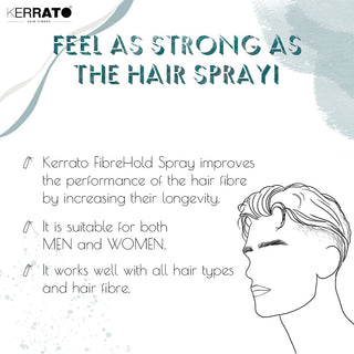 Kerrato Hair Fibres for Thinning Hair (JET BLACK) Natural