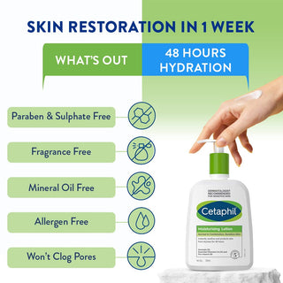 Cetaphil Moisturising Lotion For Face & Body, Normal To Combination Skin, 500 Ml