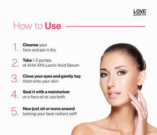 Love Earth AHA 10% Lactic Acid Exfoliating Serum 30ml