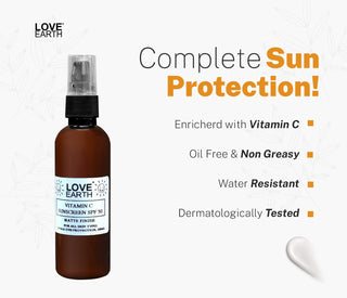 Love Earth Vitamin C Sunscreen SPF-50 Matte Finish -100ml