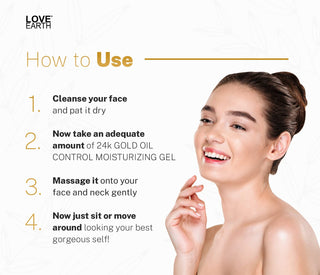 Love Earth 24K Gold Oil Control Moisturizing Gel 50g