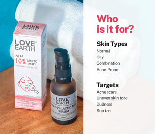 Love Earth AHA 10% Lactic Acid Exfoliating Serum 30ml