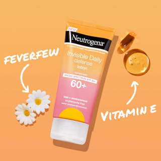 Neutrogena Invisible Daily Defense Sunscreen Lotion, Broad Spectrum SPF 60+
