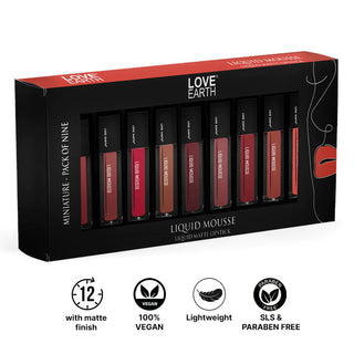 Love Earth Liquid Lipstick Pack Of 9 Minis