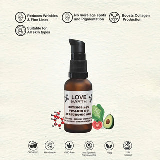Love Earth RETINOL 2.5% Face Serum 30ml