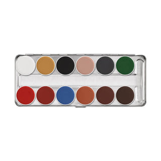 Kryolan Aquacolor Palette 12 Colors - Delhi 1