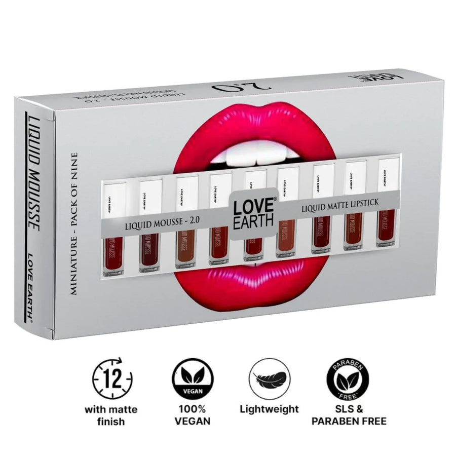 Love Earth Liquid Lipstick Pack Of 9 Minis 2.0