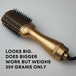 Alan Truman Oh So Gold Ceramic Blow Dryer Brush for big bouncy voluminous blowouts