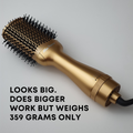 Alan Truman Oh So Gold Ceramic Blow Dryer Brush for big bouncy voluminous blowouts