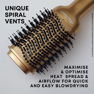Alan Truman Oh So Gold Ceramic Blow Dryer Brush for big bouncy voluminous blowouts