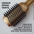 Alan Truman Oh So Gold Ceramic Blow Dryer Brush for big bouncy voluminous blowouts