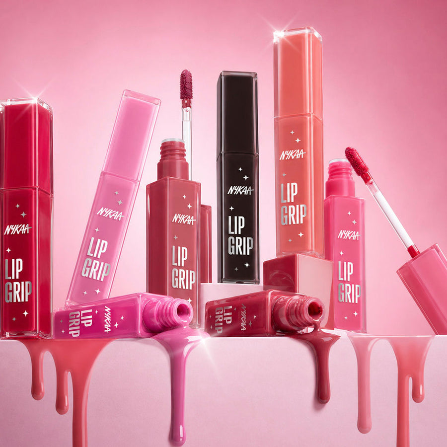 Nykaa Lip Grip No-Transfer Gloss Intense Shine Vinyl Liquid Lipstick - Grip (2ml)