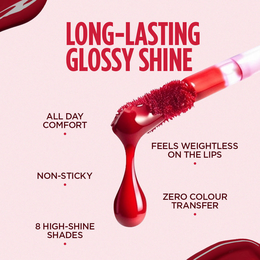 Nykaa Lip Grip No-Transfer Gloss Intense Shine Vinyl Liquid Lipstick - Grip (2ml)