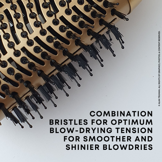 Alan Truman Oh So Gold Ceramic Blow Dryer Brush for big bouncy voluminous blowouts