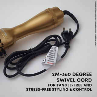 Alan Truman Oh So Gold Ceramic Blow Dryer Brush for big bouncy voluminous blowouts