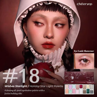 CHEERYEP (QIANYAN) 16-Color Natural Star Eye Shadow Palette - 18#Wishes Starlight