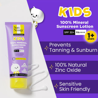 Sun Scoop 100% Mineral Kids Sunscreen | SPF 30+ PA++++ | 75 ml