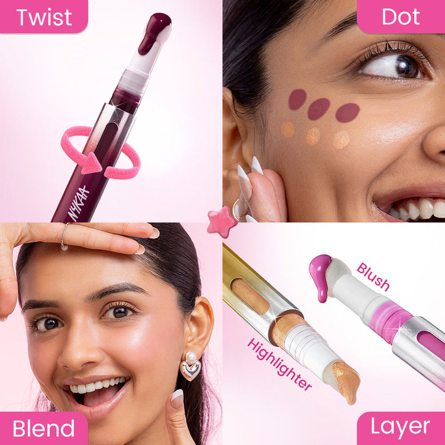 Nykaa Magic Wand Cushion Tip Liquid Twist Up Blush