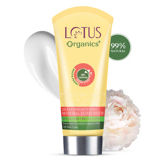 Lotus Organics+ Sheer Brightening Mineral Sunscreen SPF 50 PA+++