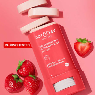 Dot & Key Strawberry Sunscreen Stick, In-Vivo Tested SPF 50+ PA++++