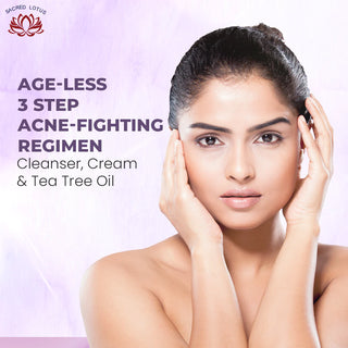 Mitchell AGE-LESS Acne + Anti-Aging Regimen (Cleanser + Cream + Tea Tree Oil)