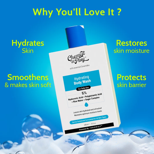 Chemist at Play Hydrating Body Wash with Hyaluronic Acid & Coconut Oil - 236 ml