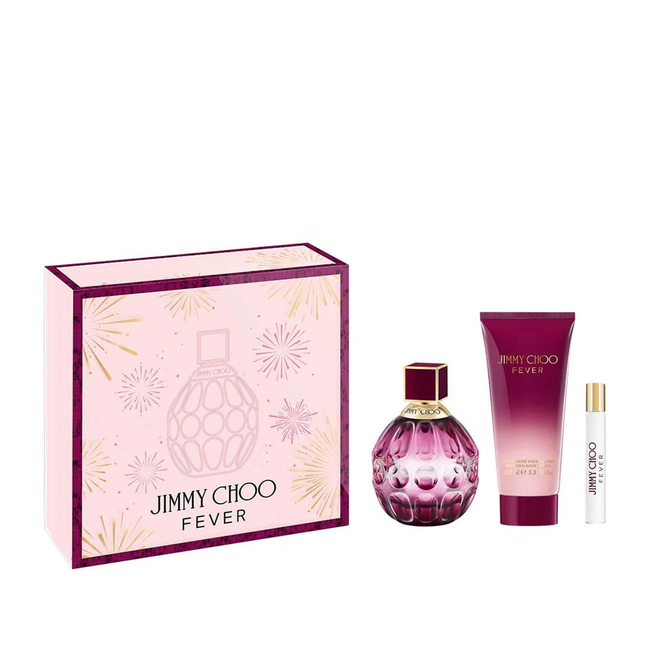 Jimmy Choo Fever Eau De Parfum Gift Set 100 ml 100 ml 7.5 ml PRETTYCOSMO BEAUTY