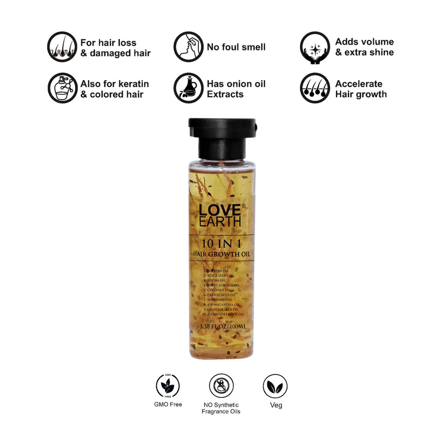 Love Earth 10 IN 1 Hair Growth Oil 100ML