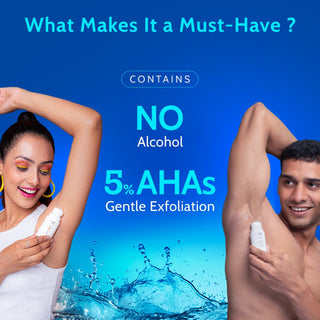 Chemist at Play 5% AHA Underarm Roll-On with Lactic Acid for Odour Control - 40 ml