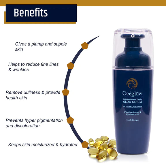 Oceglow gold infused vitamin comlex glow serum 30m