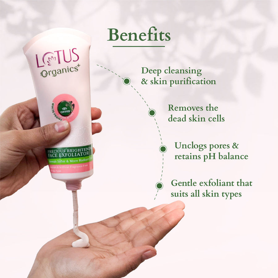 Lotus Organic Precious Brightening Face Exfoliator 100gm