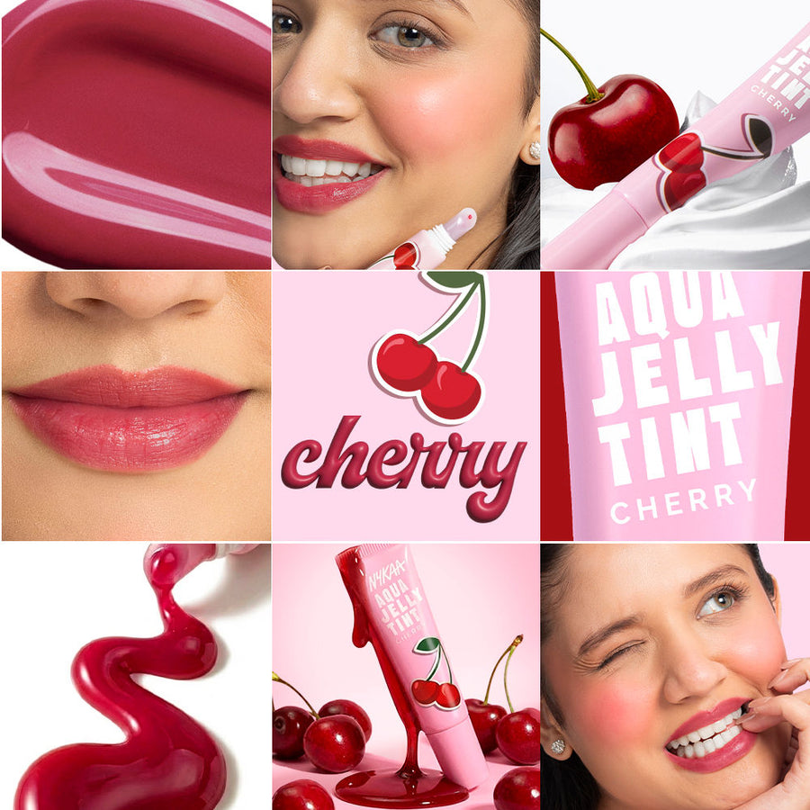 Nykaa Cosmetics Aqua Jelly Lip & Cheek Multi-use Water Tint - Cherry (10ml)