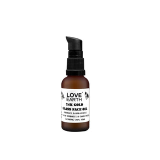 Love Earth 24K Gold Glass Face Oil With Pure Essential Oils