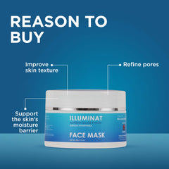 Illuminat korean Glass Finish Face Mask with Blue Water Extract