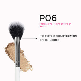 Praush P06 - Professional Highlighter Fan Brush