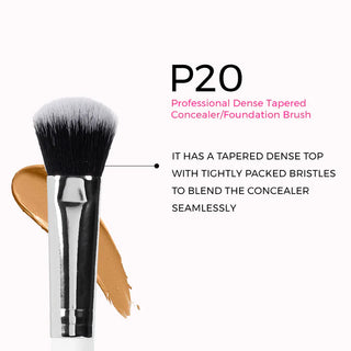 Praush P20 - Professional Dense Tapered Concealer/Foundation Brush