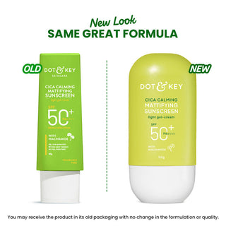 Dot & Key Cica + Niacinamide Sunscreen, In-Vivo Tested SPF 50+ PA++++ 80gm