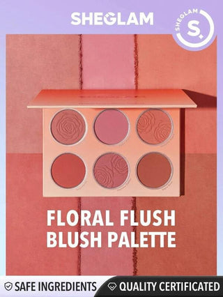 Sheglam Floral Flush Blush Palette| 6 shades