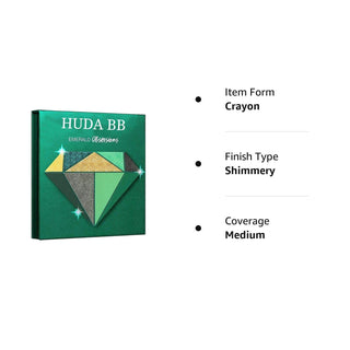 Huda Beauty Obsessions Eyeshadow Palette 9 Colors -Emerald Obsessions