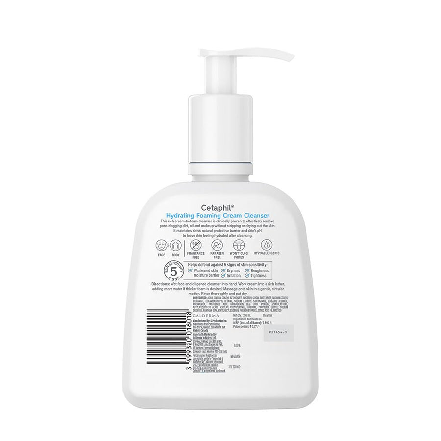 Cetaphil Hydrating Foaming Cream Cleanser 236ML