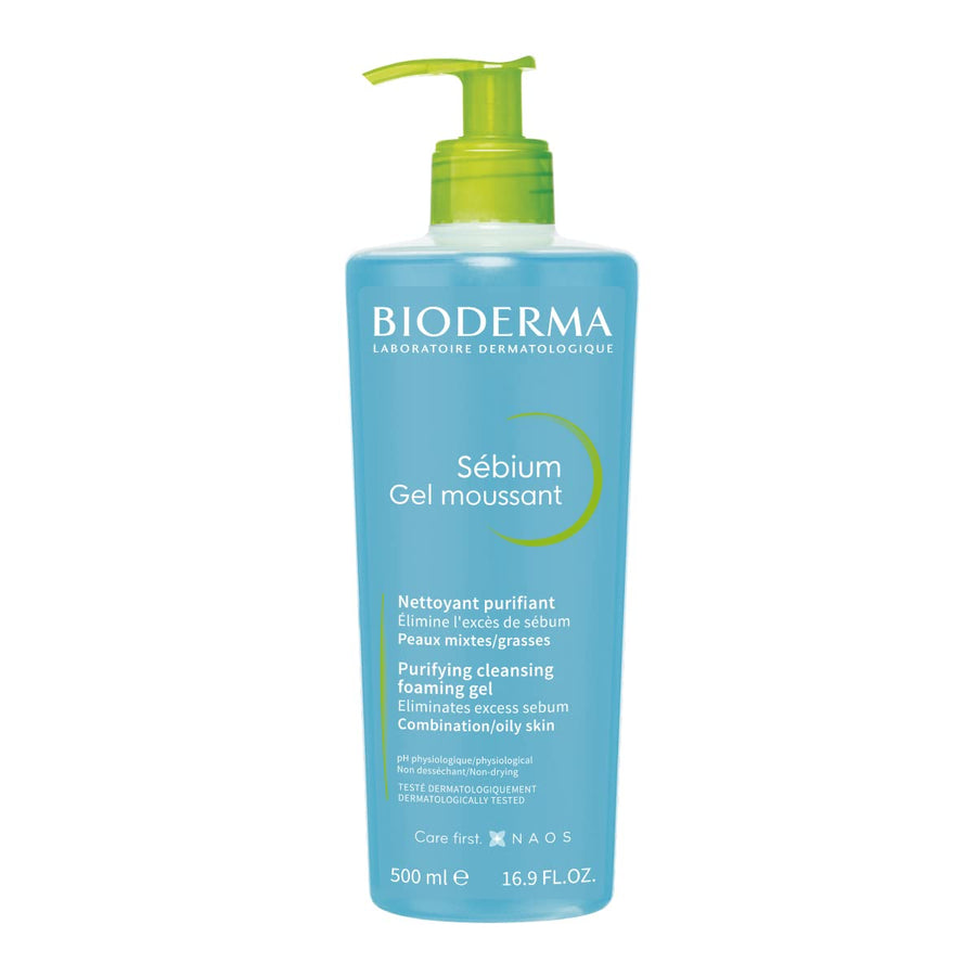 Bioderma Sebium Gel Moussant Purifying Cleansing Foaming Gel, 500ml
