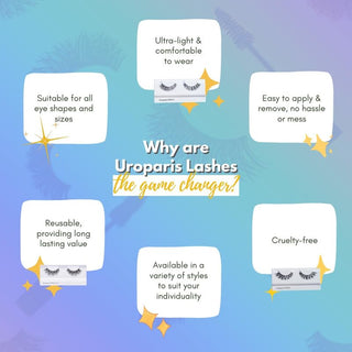 Uroparis 52 Eyelashes for Women — Pack of 5