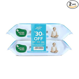 Mother Sparsh 99% Pure Water (Unscented) Baby Wipes combo