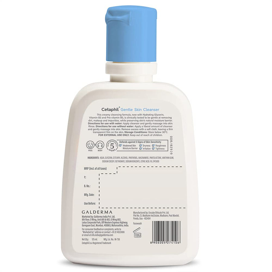 Cetaphil Face Wash Gentle Skin Cleanser 125ml