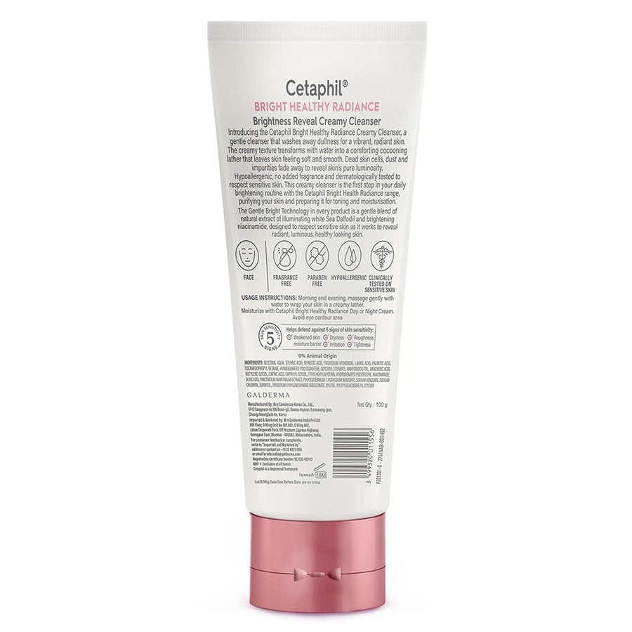 Cetaphil Bright Healthy Radiance Brightness Reveal Creamy Cleanser 100ml
